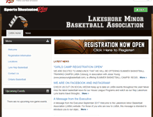 Tablet Screenshot of lakeshorebasketball.ca